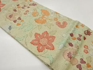 花葉模様織出し名古屋帯